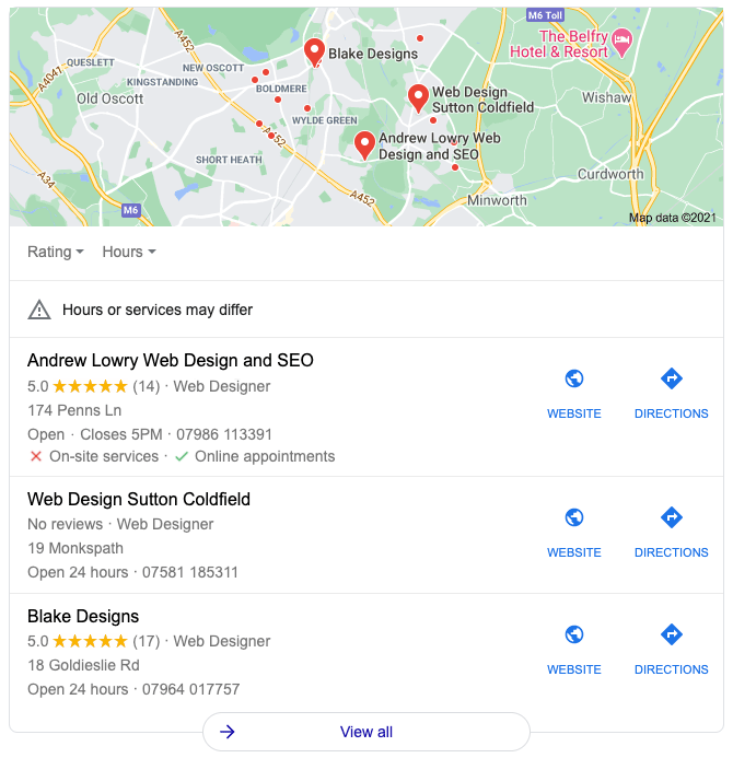 Benefits of Google Business Profile 2 local Google Business Profile listings